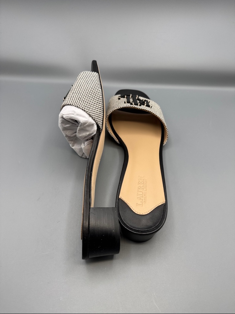 Lauren Ralph Lauren Fay Canvas and Leather Sandals - Picture 4 of 4